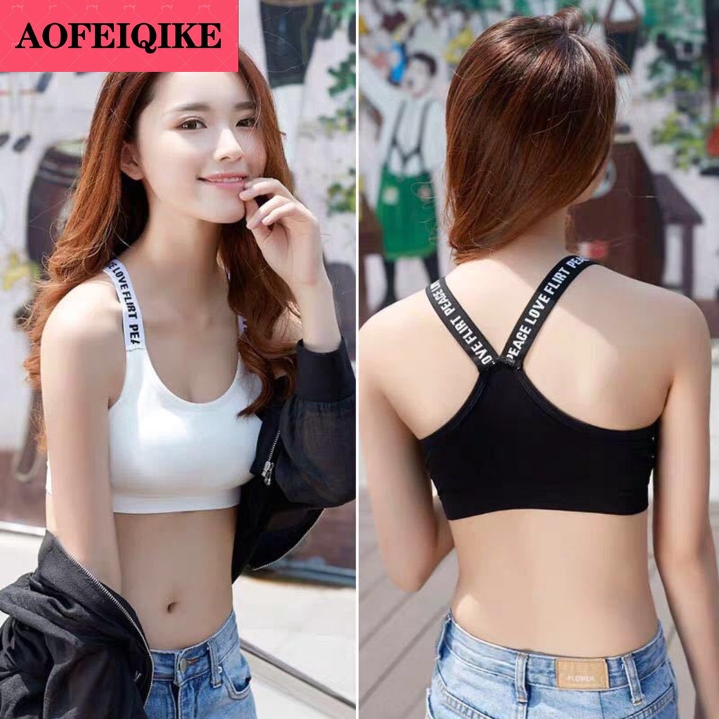 Bralette Triangle Set - Atasan Bra seksi 40-65kg Bra olahraga