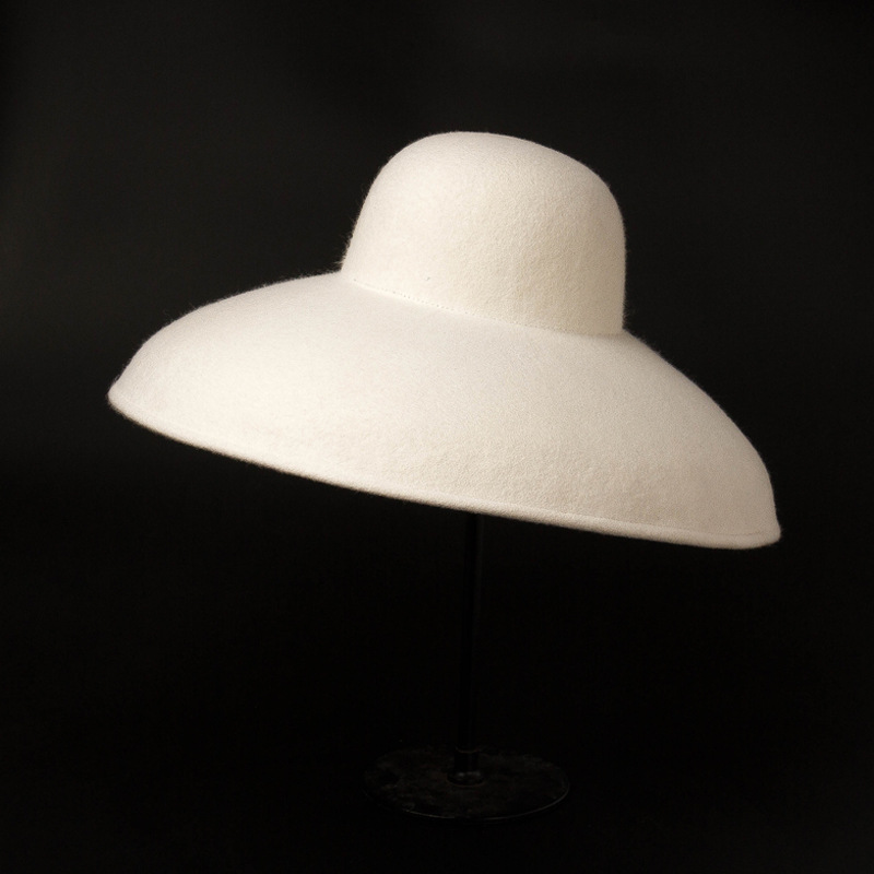 Hat Floppy Wide - Topi Wol Felt Lebar Besar Klasik