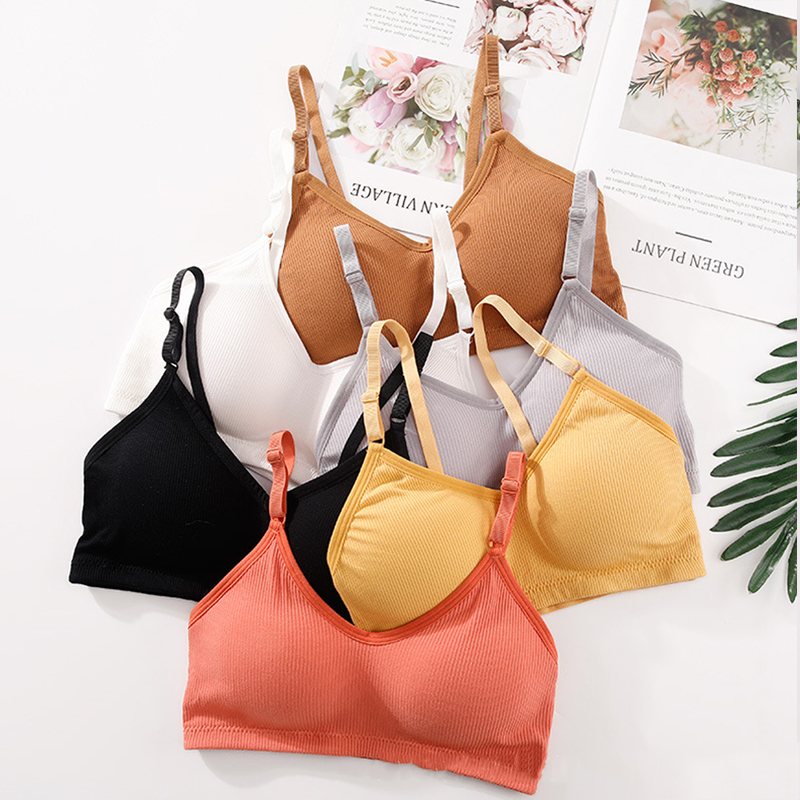Bralette Triangle Set - Bra Tanpa Kawat Musim Panas Wanita,