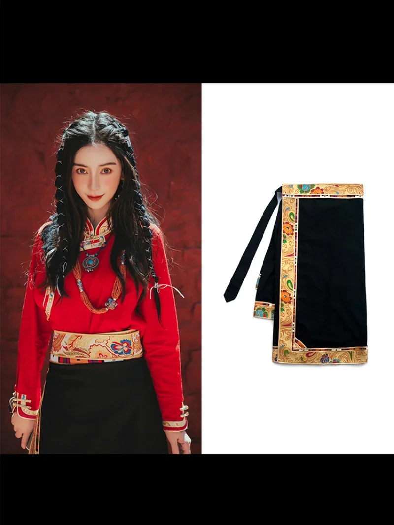 Linen Dress Wrap - Gaun tradisional Tibet, rok lilit, pakaian