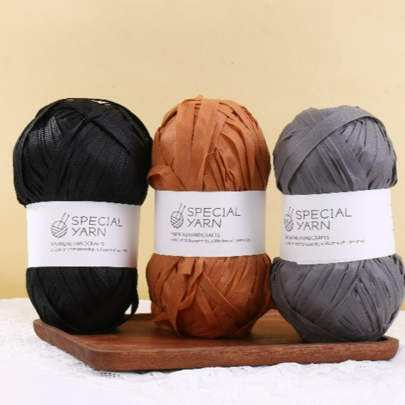 Crochet Bag Raffia - 100g/pcs Benang Rafia Pipih untuk Rajutan