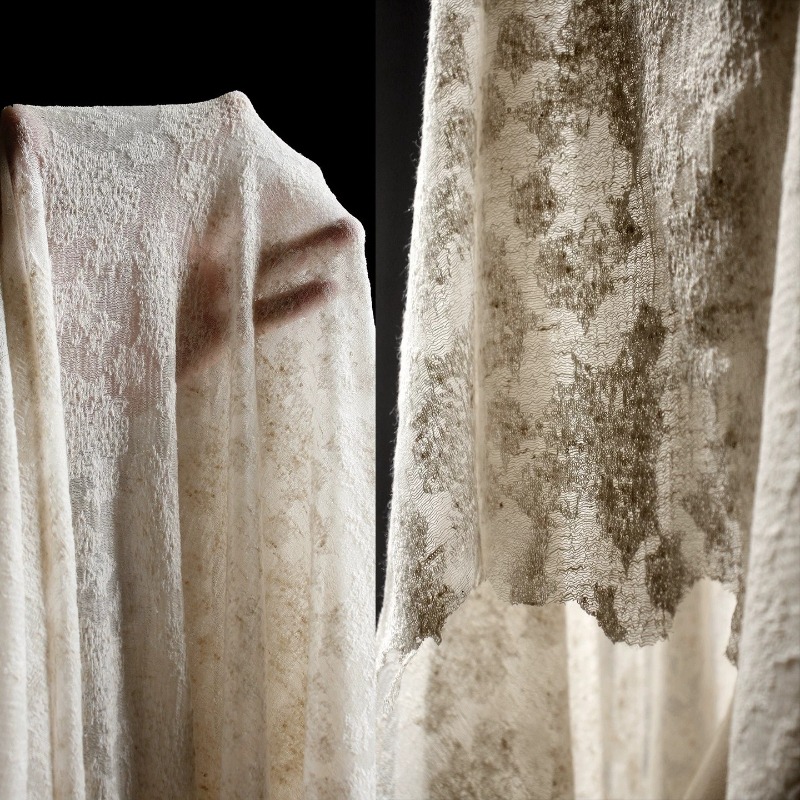 Linen Dress Wrap - Kain Rajut Katun Linen Bertekstur Vintage