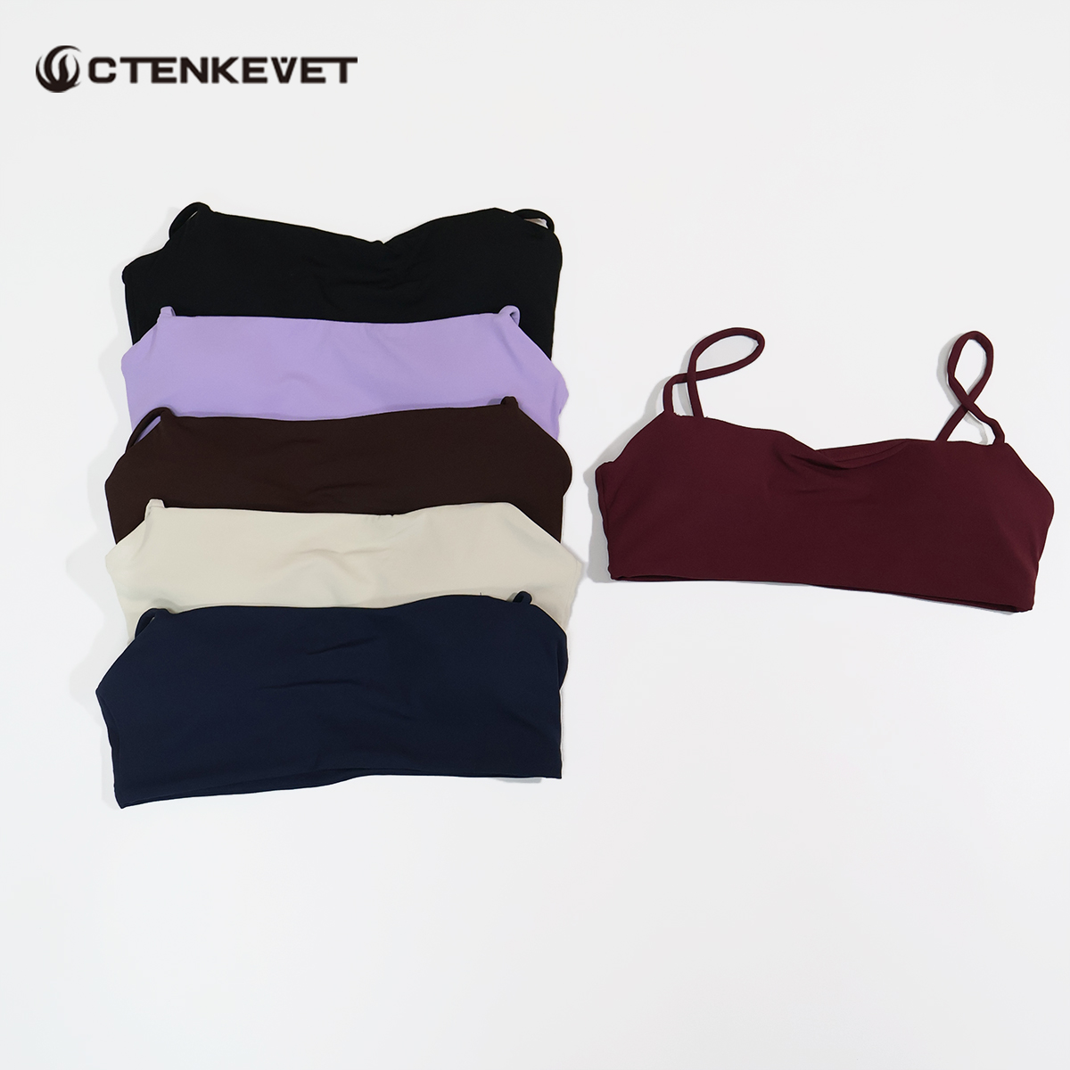 Crop Top Crochet - Ctenkevet Bra Yoga Cepat Kering Musim
