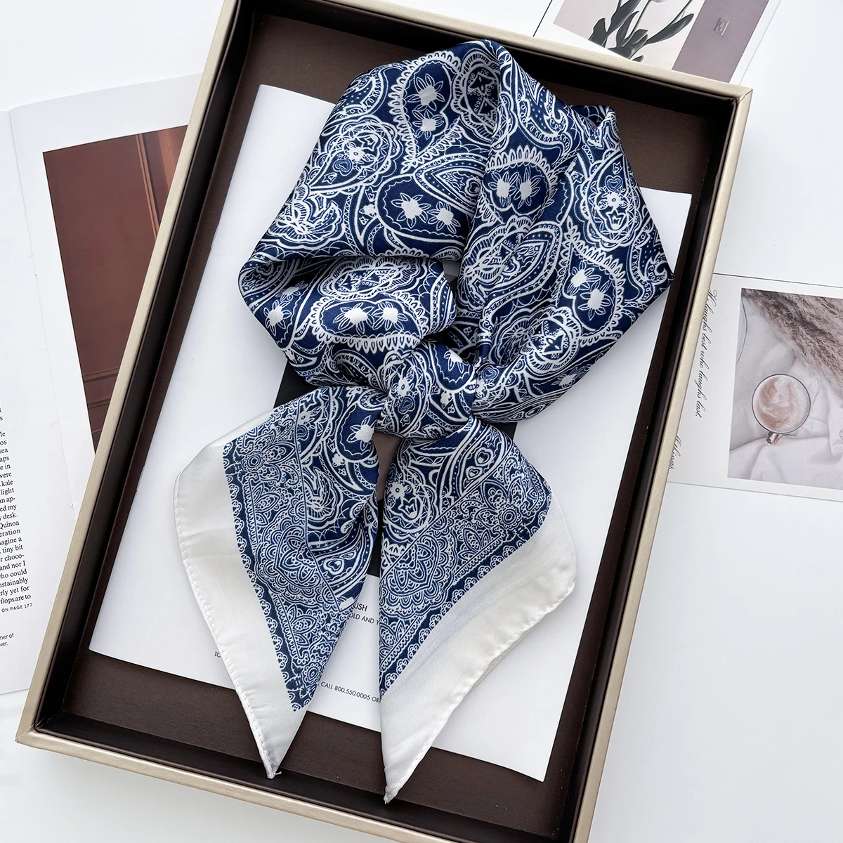 Headband Summer Knit - Syal Cetak Fashion Mewah Musim Panas