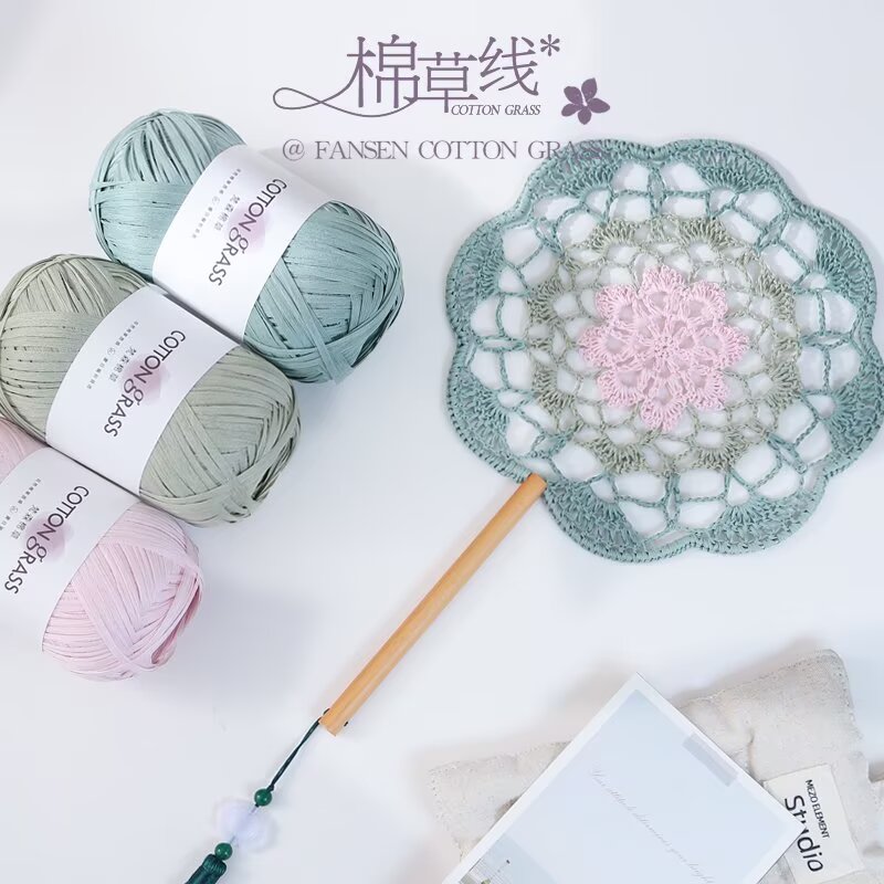 Crochet Bag Raffia - Benang Rajut Gaya Rafia dari Kapas