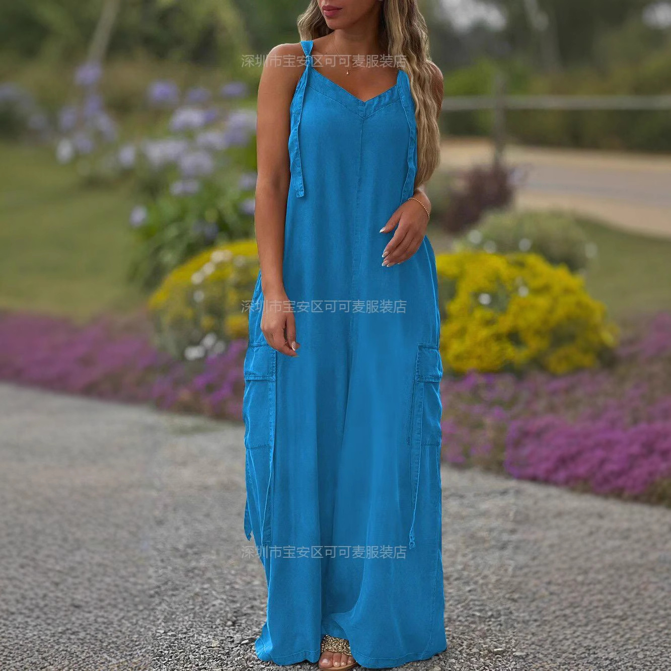 Jumpsuit Linen Relaxed - Jumpsuit Musim Panas Longgar Kasual Linen