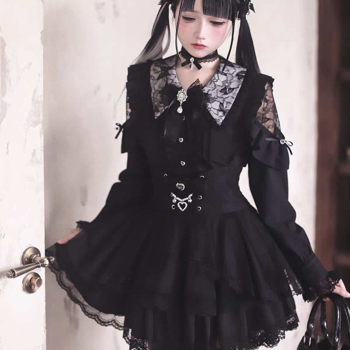 Blouse Off Shoulder - Set Rok Harajuku Kawaii Wanita, Atasan