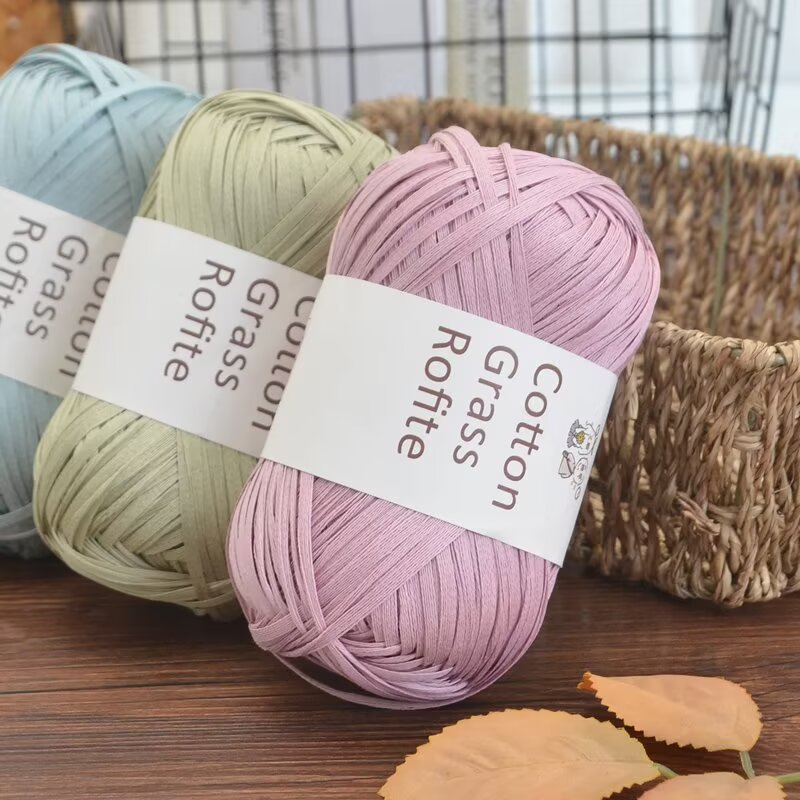 Crochet Bag Raffia - Benang Rajut Pita Datar dari Benang