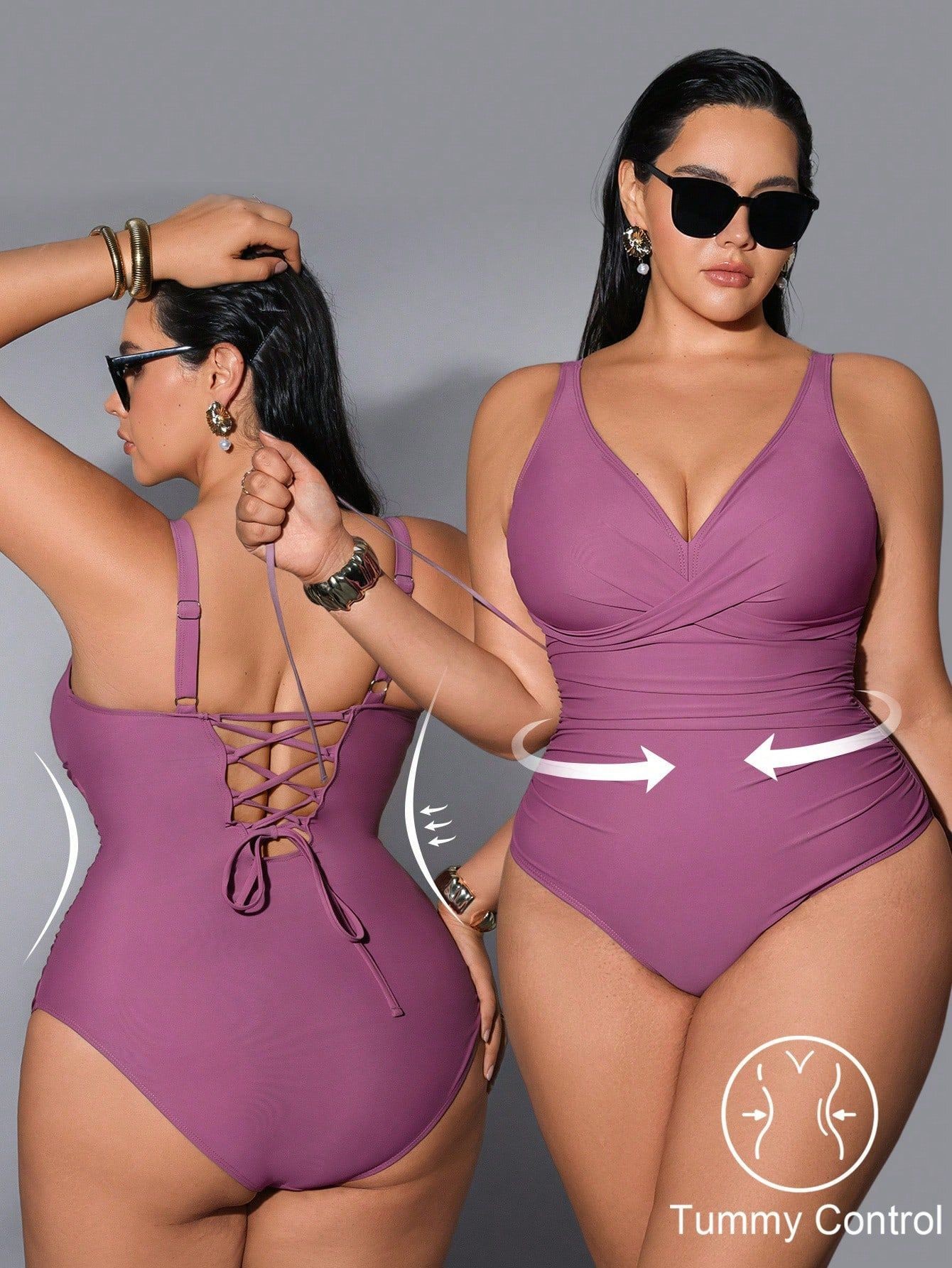 Swimsuit Bikini Ruched - Baju Renang 2026 Wanita Ukuran Besar