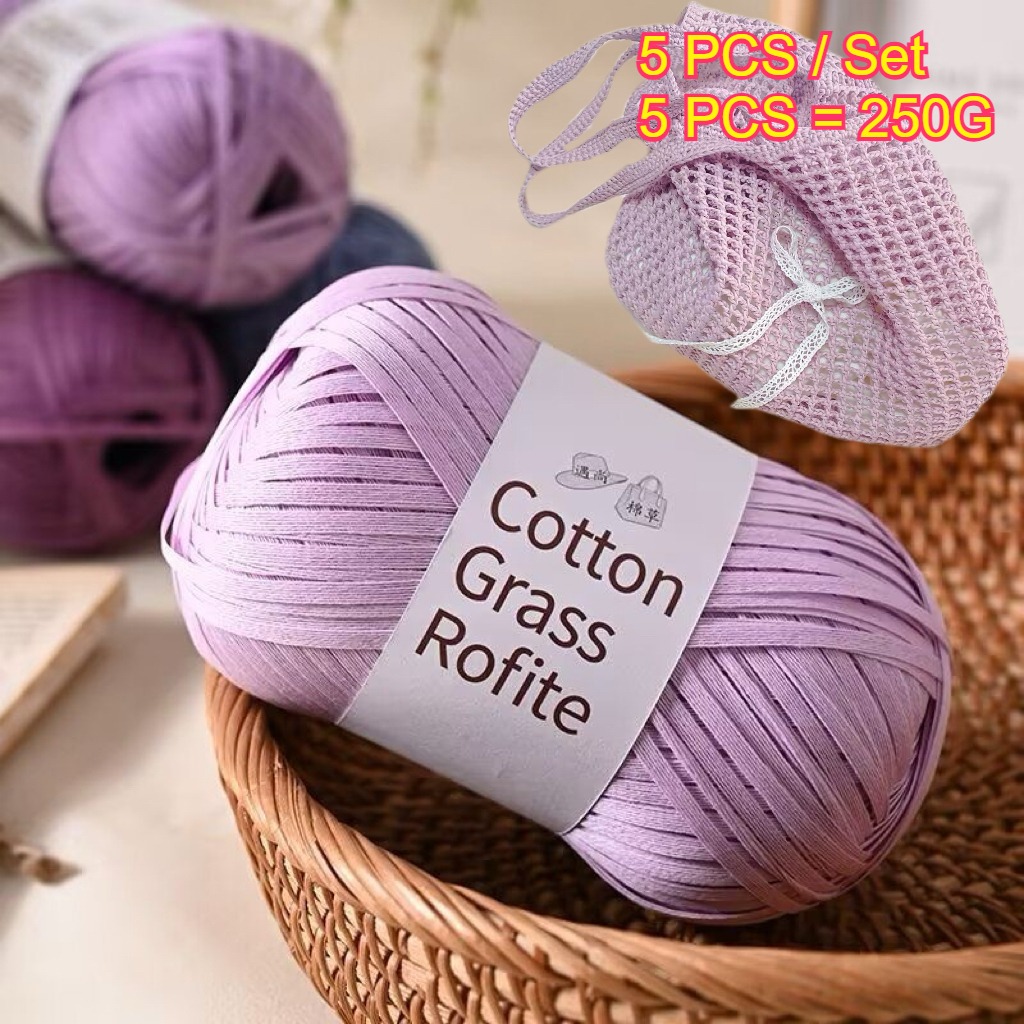 Crochet Bag Raffia - 5PCS 250g Tali Kertas Rafia Benang