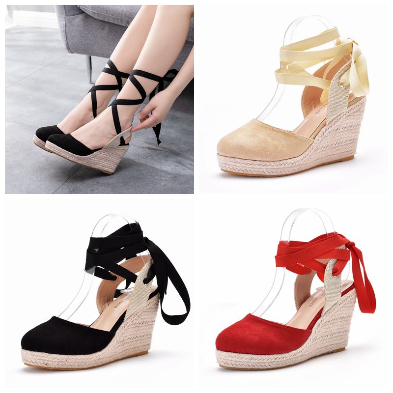 Wedge Espadrille Women - Sandal Espadrille Platform Wedge Wanita dengan
