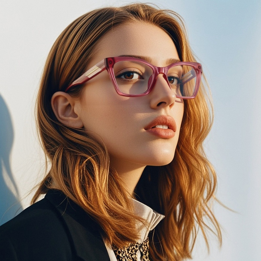 Sunglasses Cat Eye - Bingkai Kacamata Cat Eye Besar Anti