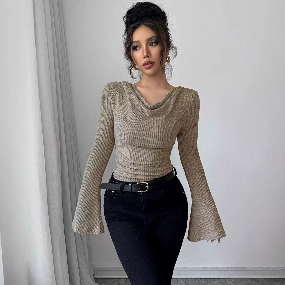 Blus Wanita Lengan Panjang War - Blouse Off Shoulder ulasan dan harga