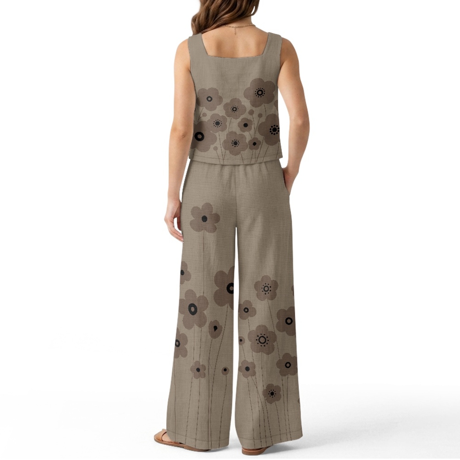INSTANTARTS Set Rompi Linen Wa - Linen Pant Wide ulasan dan harga