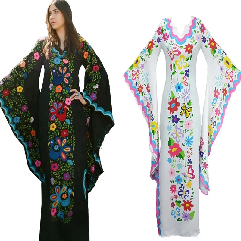 Kostum Cosplay Abad Pertengaha - Romper Floral Print ulasan dan harga