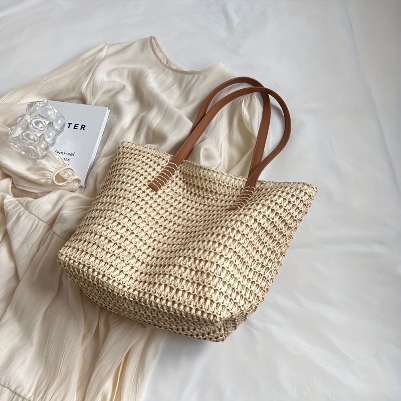 Tas Anyaman Wanita yang Modis  - Crochet Bag Raffia ulasan dan harga