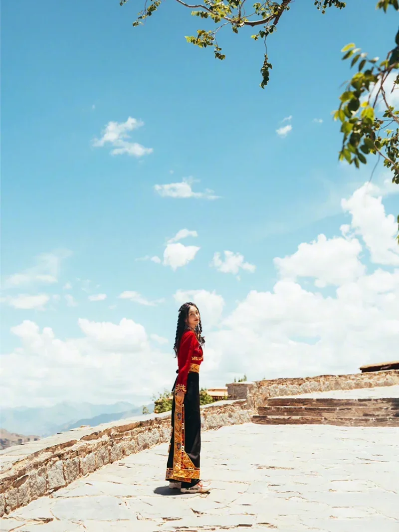 Gaun tradisional Tibet, rok li - Linen Dress Wrap ulasan dan harga