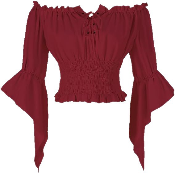 Pakaian Aristokrat Abad Perten - Blouse Off Shoulder ulasan dan harga