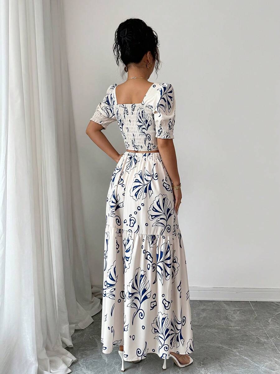 Setelan Wanita Musim Panas 202 - Romper Floral Print ulasan dan harga