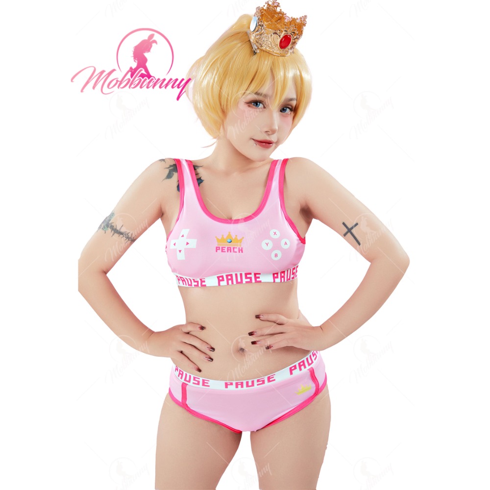 MOBBUNNY Peach derival Tank To - Bralette Triangle Set ulasan dan harga