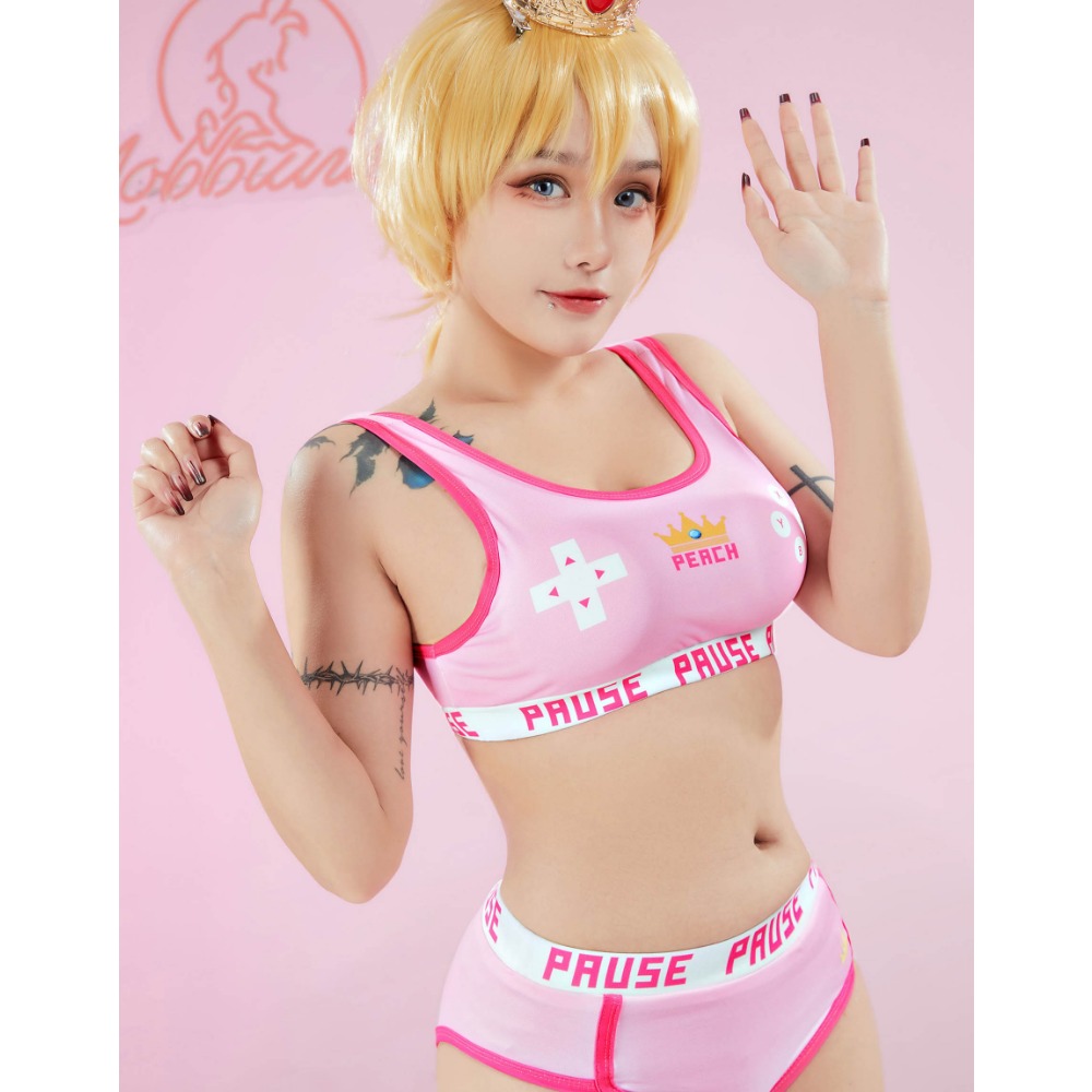 MOBBUNNY Peach derival Tank To - Bralette Triangle Set ulasan dan harga