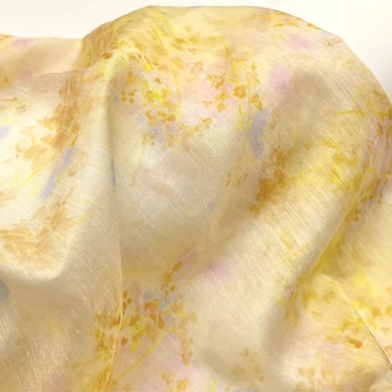 Kain Sutra Ramie Semi Transpar - Kimono Sheer Floral ulasan dan harga