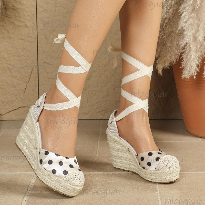 Sandal Espadrille Wanita Motif - Wedge Espadrille Women ulasan dan harga