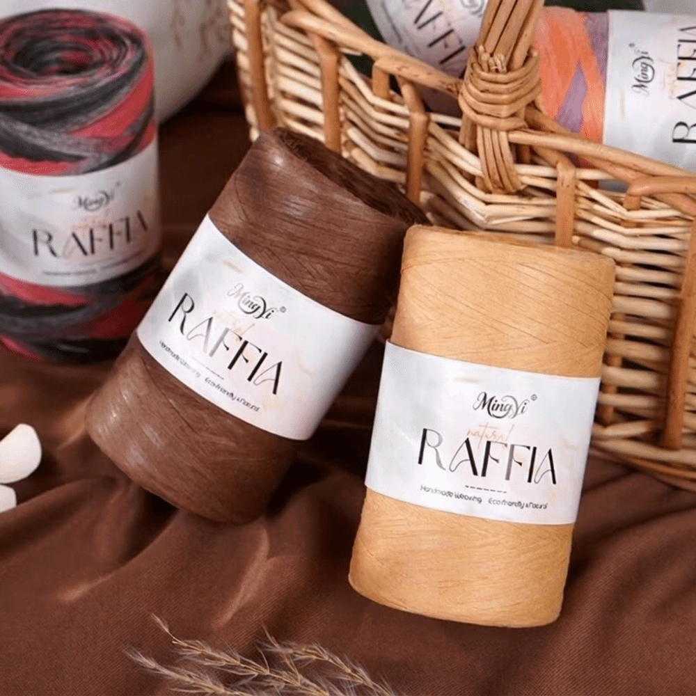 Benang Rafia Multiwarna DIY, B - Crochet Bag Raffia ulasan dan harga