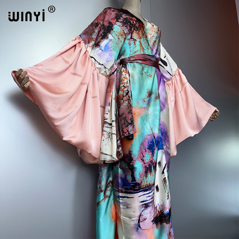 WINYI Gaun Pesta Kimono Musim  - Cover Up Kaftan ulasan dan harga