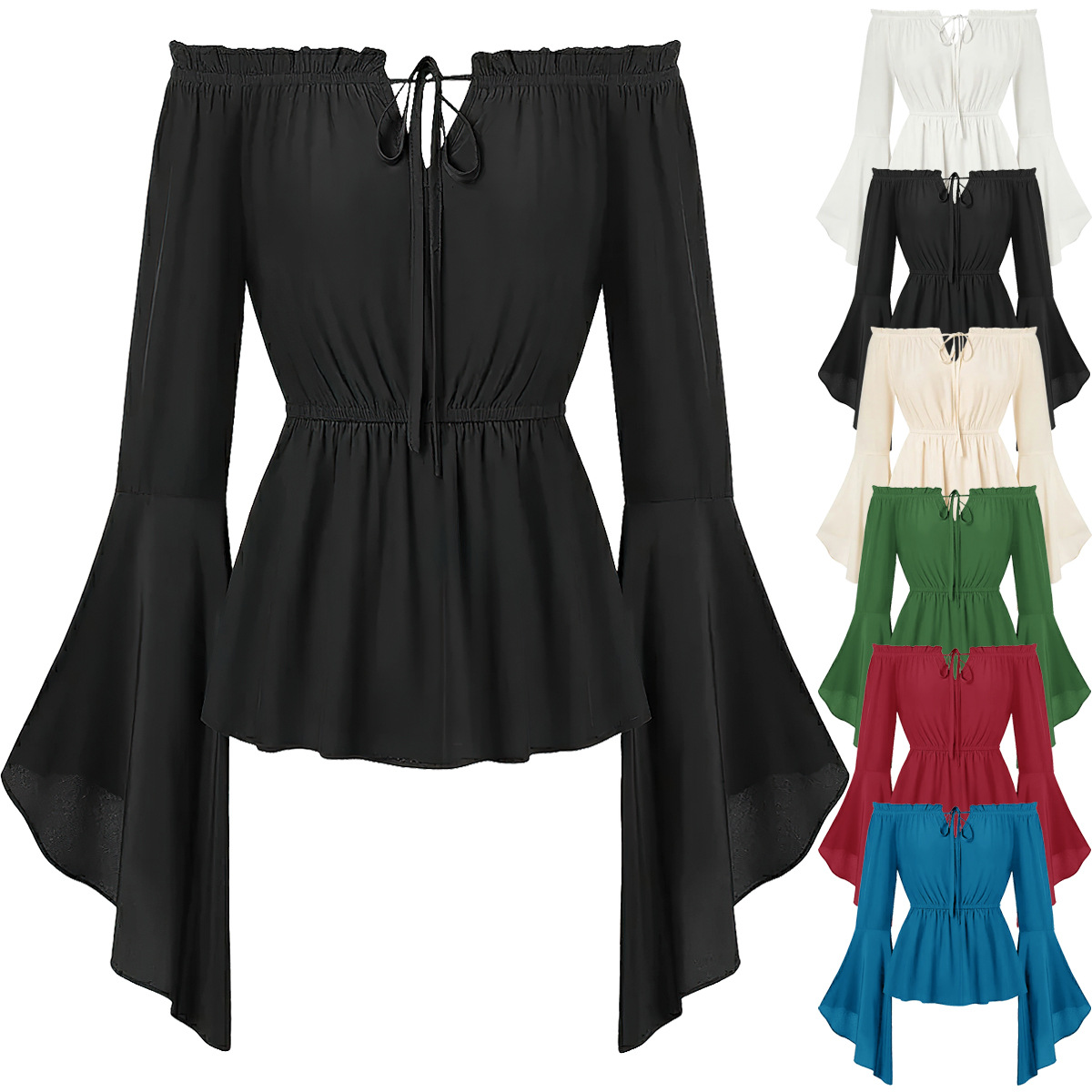 Blus Kostum Abad Pertengahan M - Blouse Off Shoulder ulasan dan harga