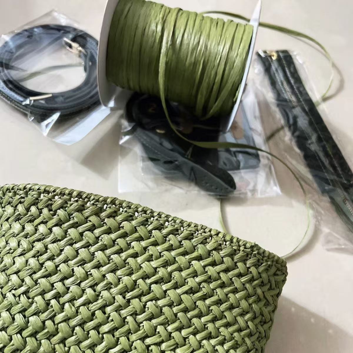 120G/Rol Tas Rajut Rumput Rafi - Crochet Bag Raffia ulasan dan harga
