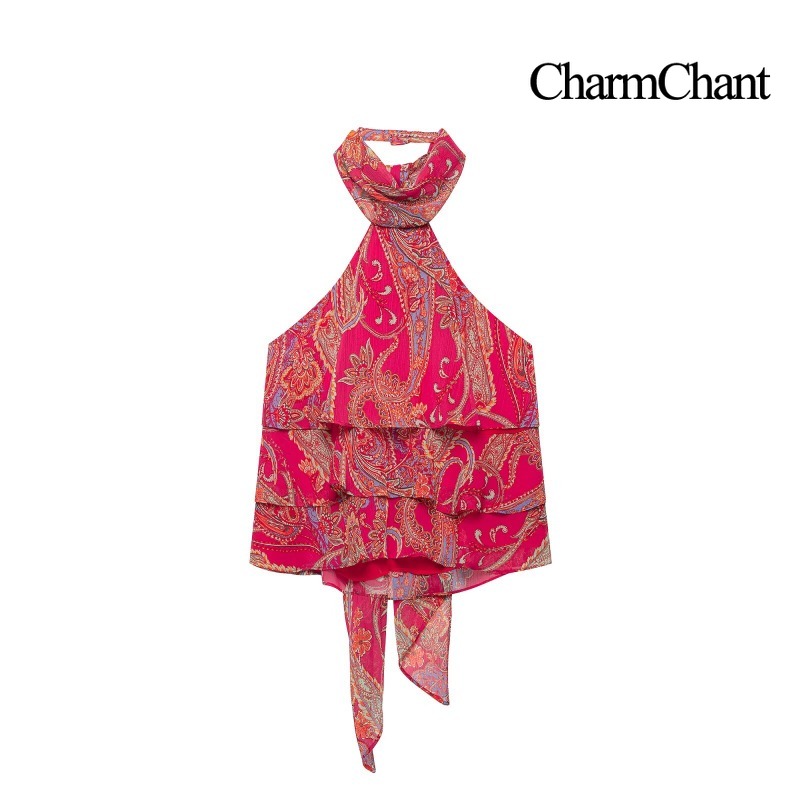 CHARMCHANT Set 2 Potong Atasan - Midi Skirt Floral ulasan dan harga