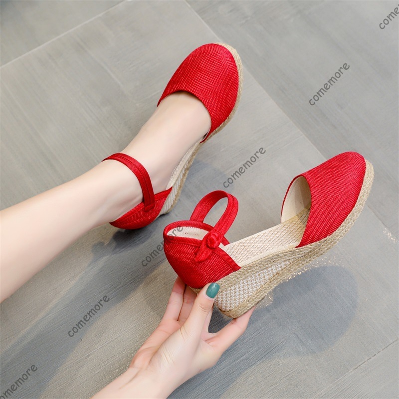 Comemore Sandal Hak Tinggi Sep - Wedge Espadrille Women ulasan dan harga