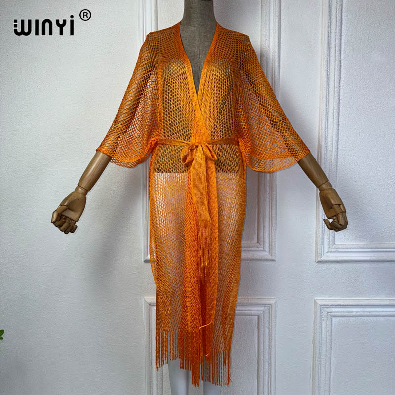 WINYI kimono pantai berongga g - Cover Up Kaftan ulasan dan harga