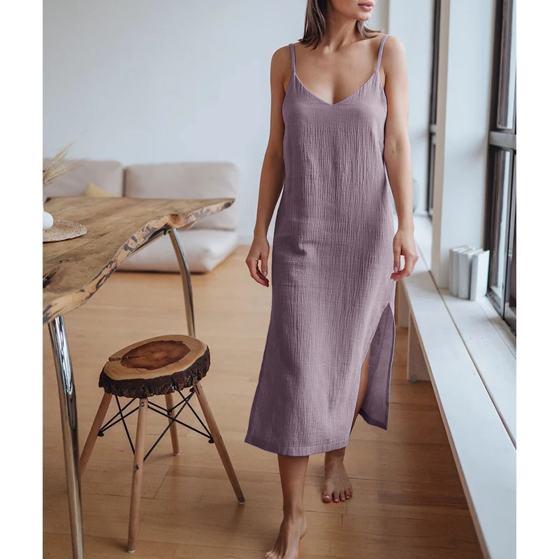 Gaun Wanita Kasa 100% Katun Mu - Linen Dress Wrap ulasan dan harga