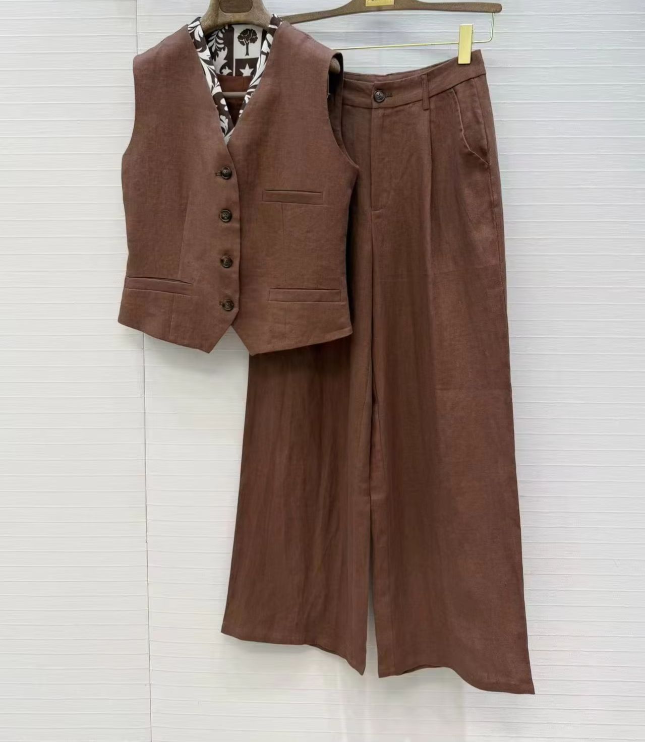 Setelan kasual linen pria tua  - Linen Pant Wide ulasan dan harga