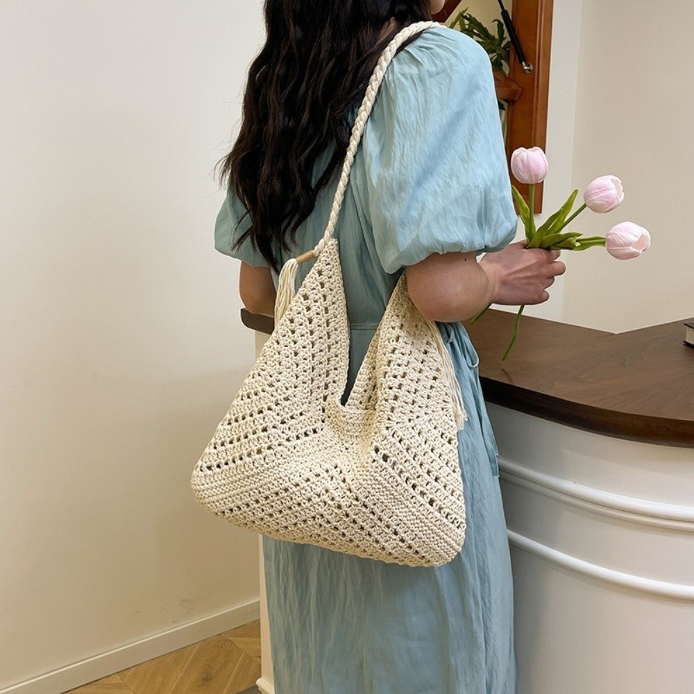 Tas Bahu Rajutan Bohemian Musi - Tote Bag Beach ulasan dan harga