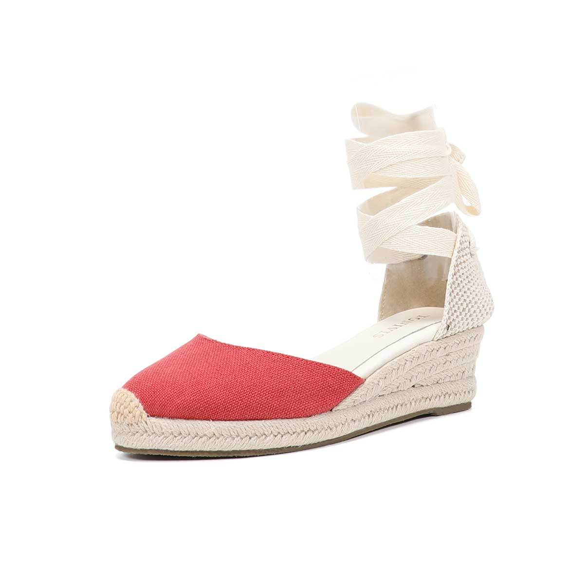 Sandal Espadrilles Wanita Mode - Wedge Espadrille Women ulasan dan harga
