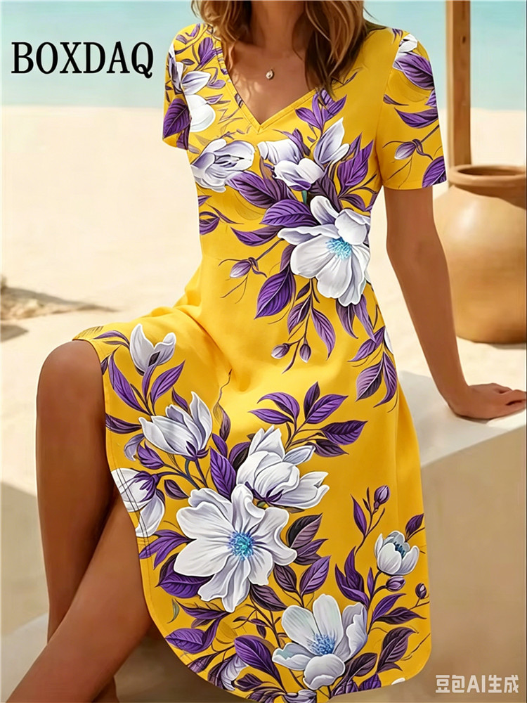 Gaun Wanita Ukuran Besar 6XL G - Romper Floral Print ulasan dan harga