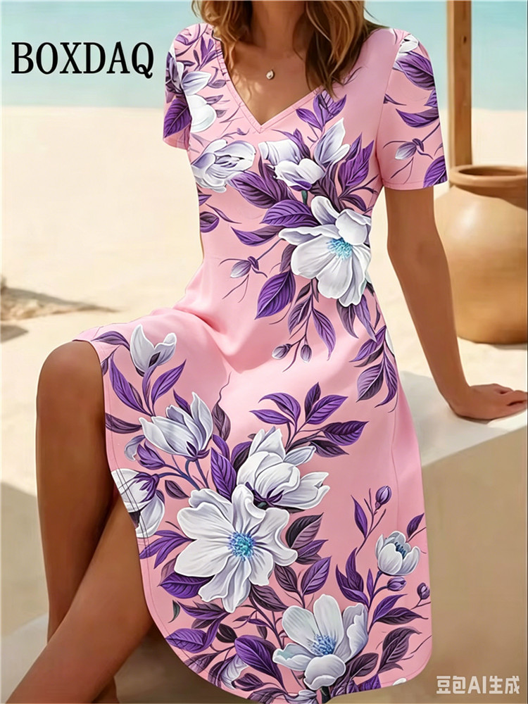 Gaun Wanita Ukuran Besar 6XL G - Romper Floral Print ulasan dan harga