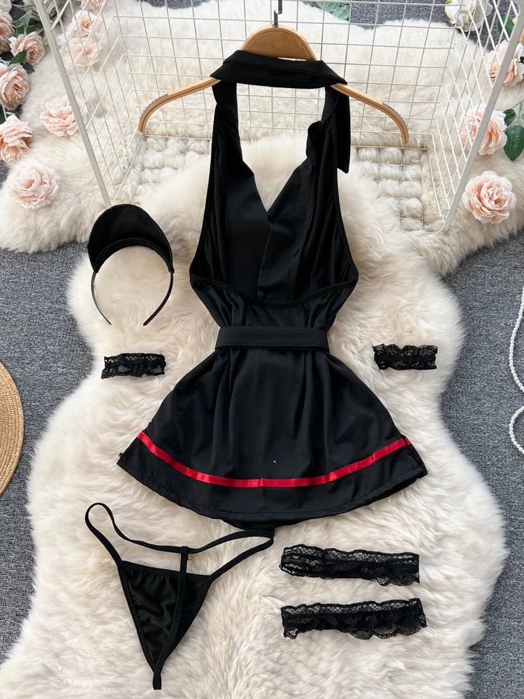 Gaun Lingerie Seksi Erotis Mod - Maxi Dress Halter ulasan dan harga