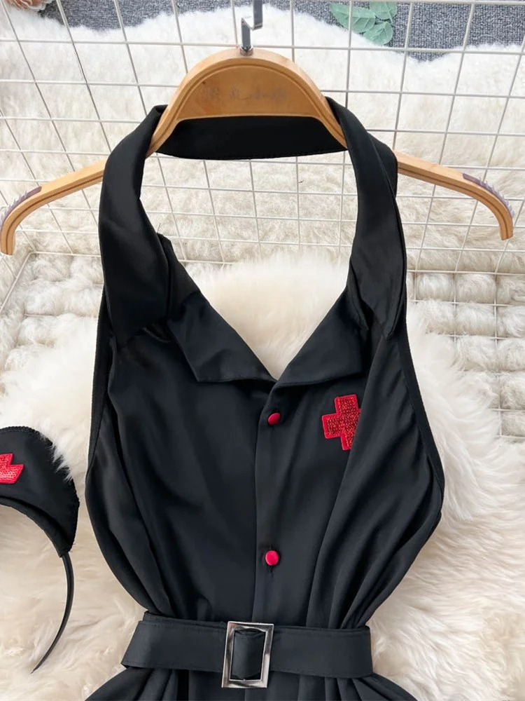 Gaun Lingerie Seksi Erotis Mod - Maxi Dress Halter ulasan dan harga