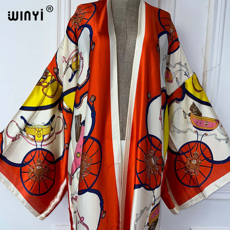 WINYI Boho Cetak Kimono Kardig - Cover Up Kaftan ulasan dan harga