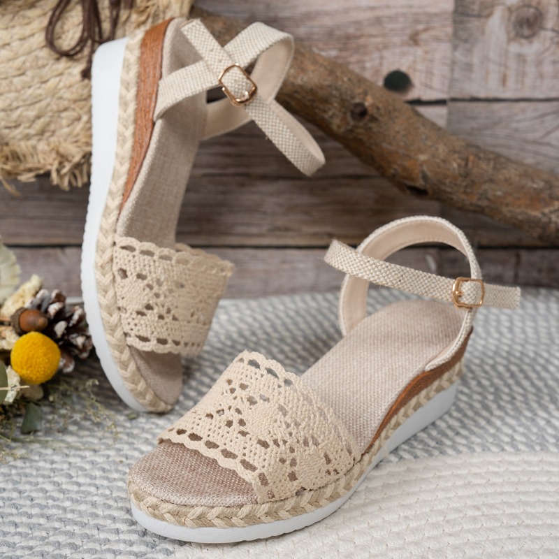 Sandal Wedges Renda Wanita Sep - Wedge Espadrille Women ulasan dan harga