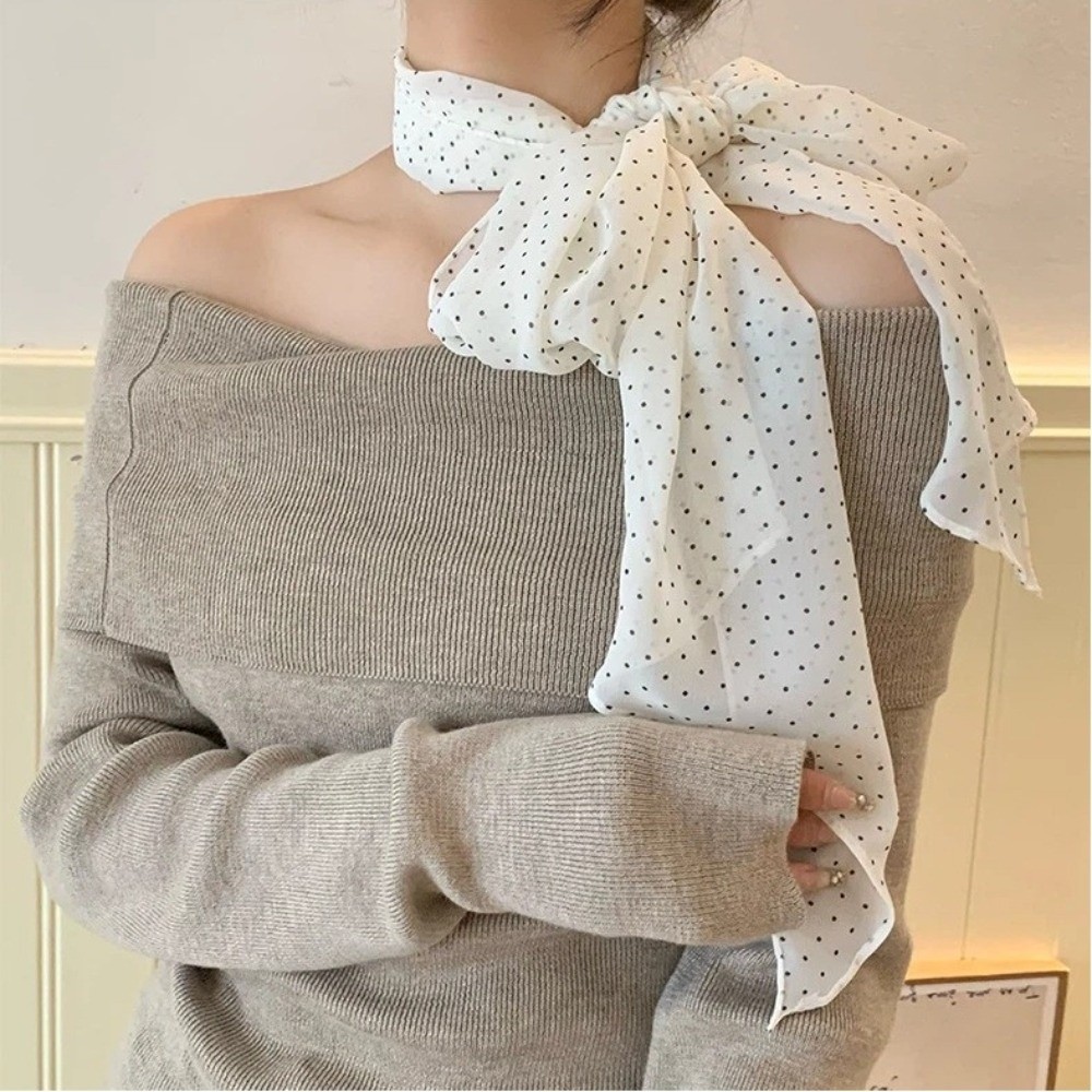 Syal Polkadot Ikat Kepala Modi - Headband Summer Knit ulasan dan harga