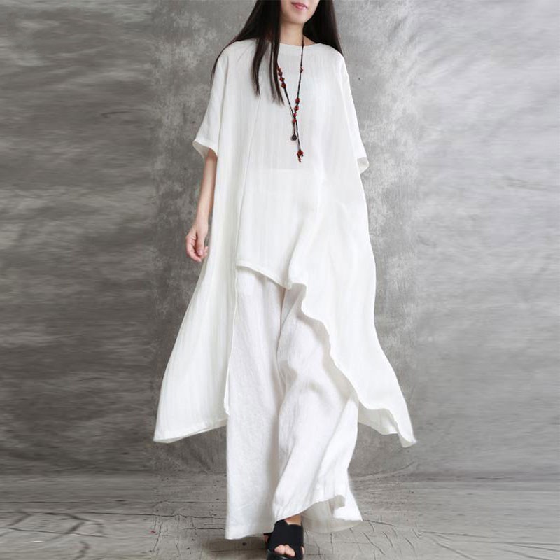 Setelan pakaian olahraga wanit - Linen Pant Wide ulasan dan harga
