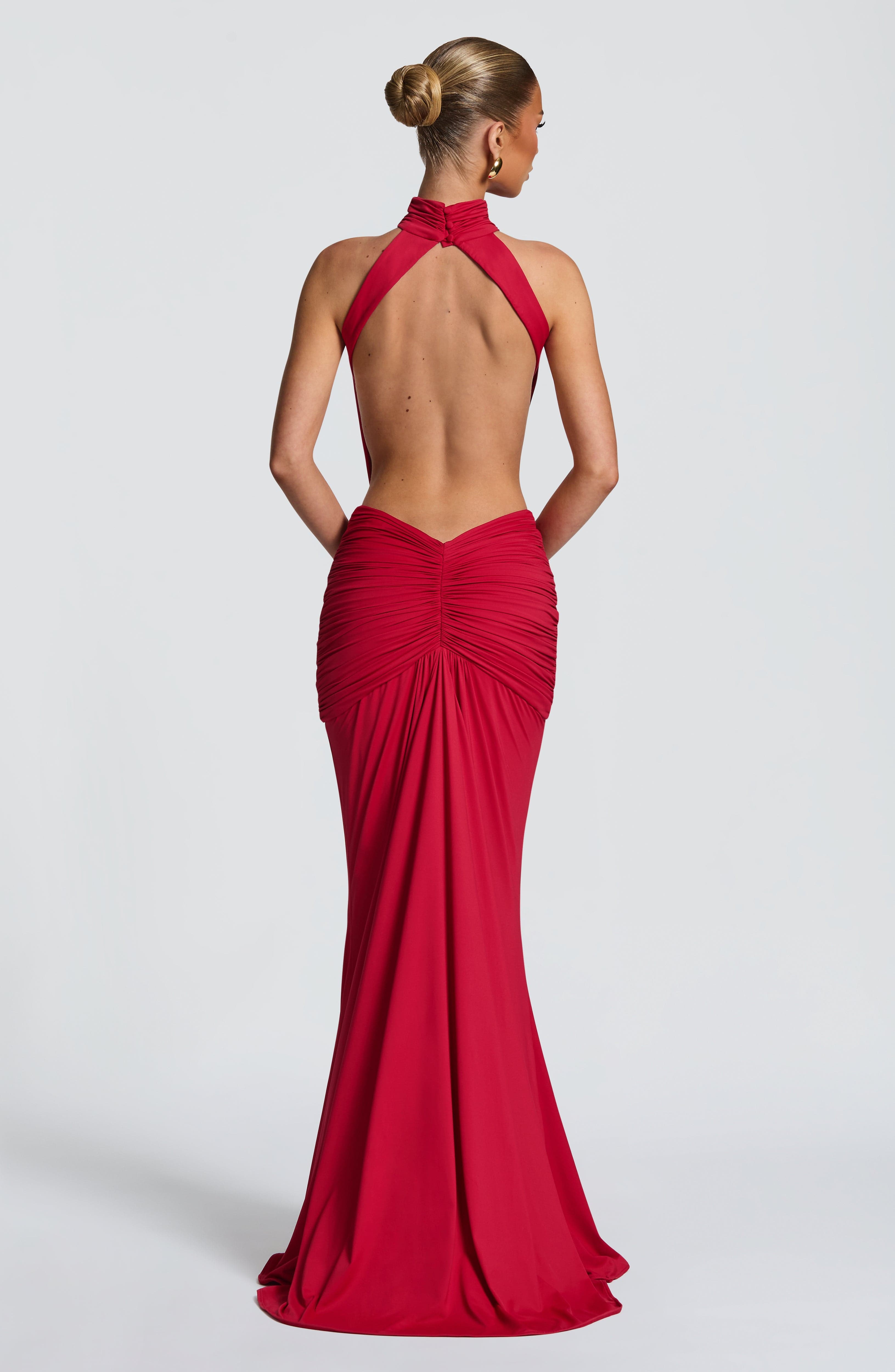 Gaun Maxi Halter High Neck Cut - Maxi Dress Halter ulasan dan harga