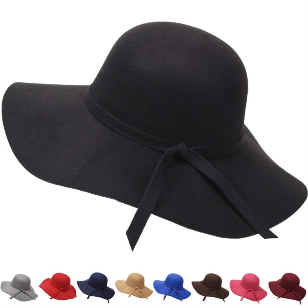 Topi Bucket Gaya Vintage Desai - Hat Floppy Wide ulasan dan harga