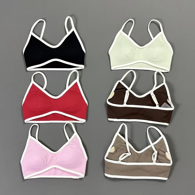 Bra Yoga Wanita Contrastline V - Crop Top Crochet ulasan dan harga