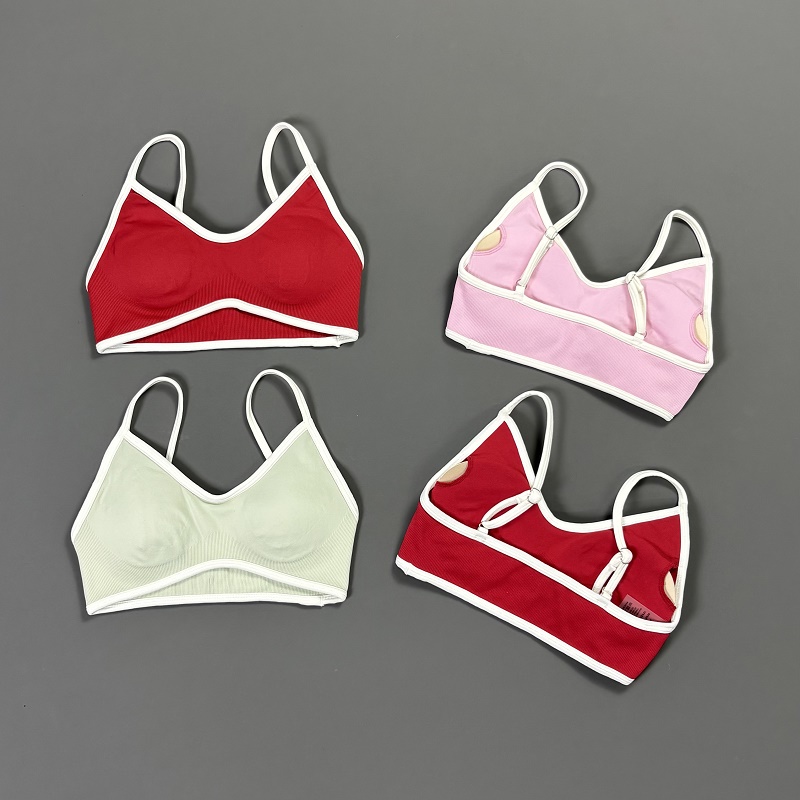 Bra Yoga Wanita Contrastline V - Crop Top Crochet ulasan dan harga